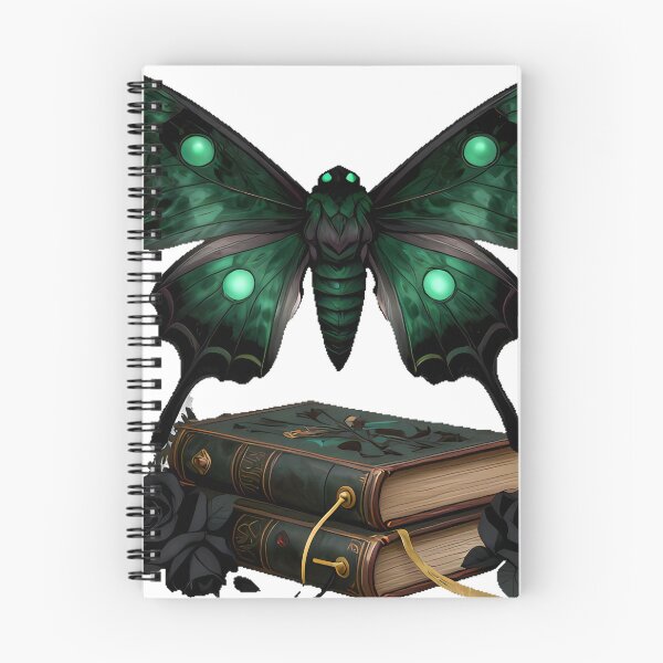 Item preview, Gothic Luna Moth Botanical Book Stack designed and sold by IllumeInk.