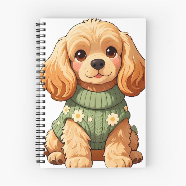 Item preview, Cute English Cocker Spaniel in Sage Green Ribbed Sweater designed and sold by pumsquare.