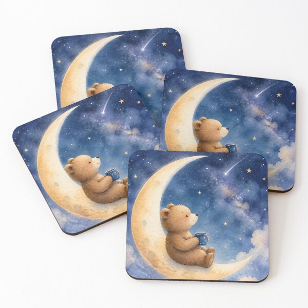 Item preview, Cute Bear Moon Night designed and sold by naragon4289.