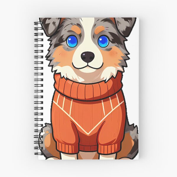 Item preview, Cute Australian Shepherd Puppy in Terracotta Turtleneck Sweater designed and sold by pumsquare.