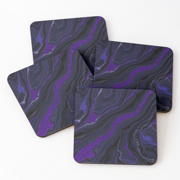 Item preview, Purple Silver Fluid Marble Abstract designed and sold by IntelliMindDesigns.