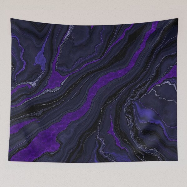 Item preview, Purple Silver Fluid Marble Abstract designed and sold by IntelliMindDesigns.