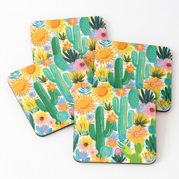 Item preview, Cactus, Flowers and Sunshine Colorful Summer Fantasy Pattern designed and sold by DEC02.