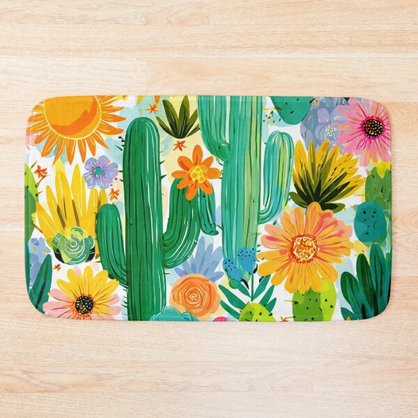 Item preview, Cactus, Flowers and Sunshine Colorful Summer Fantasy Pattern designed and sold by DEC02.