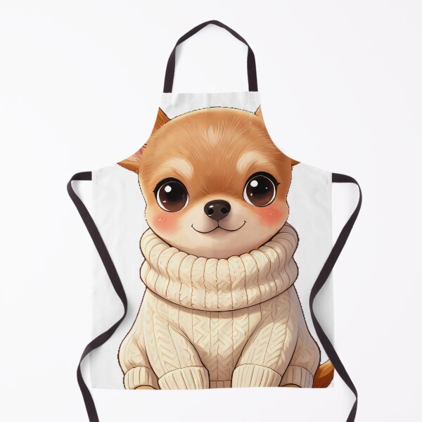 Item preview, Cute Chihuahua Puppy in Oversized Cream Turtleneck Sweater designed and sold by pumsquare.