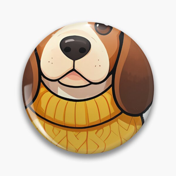 Item preview, Cute Basset Hound Puppy in Mustard Yellow Cable Sweater designed and sold by pumsquare.