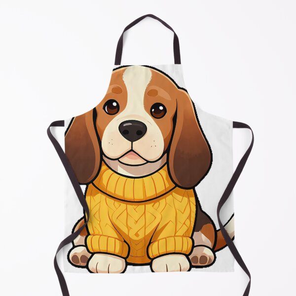 Item preview, Cute Basset Hound Puppy in Mustard Yellow Cable Sweater designed and sold by pumsquare.