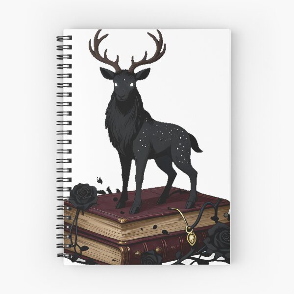 Item preview, Gothic Black Stag Fawn Grimoire Stack designed and sold by IllumeInk.
