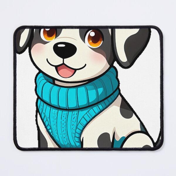Item preview, Cute Great Dane Puppy in Turquoise Chunky Knit Sweater designed and sold by pumsquare.