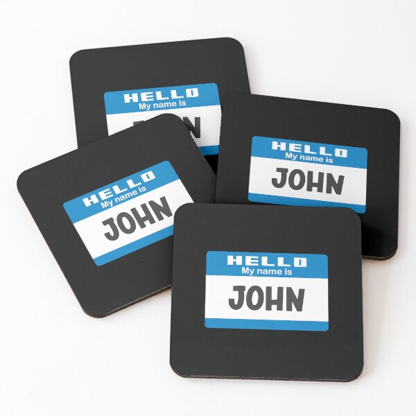 Item preview, Hello My Name is John - Name Tag 2.0  designed and sold by Vector-Artist.