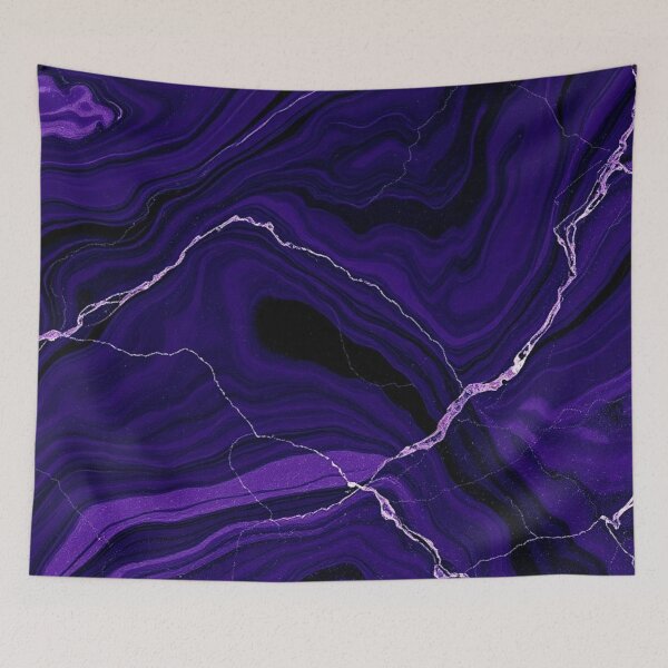 Item preview, Deep Purple White Vein Marble designed and sold by IntelliMindDesigns.