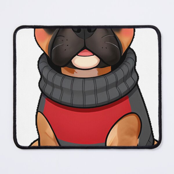 Item preview, Cute Boxer Puppy in Charcoal Grey Turtleneck Sweater designed and sold by pumsquare.