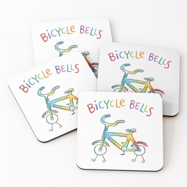 Item preview, Bicycle Bells Colorful Crayon Drawing Cute Kids Art designed and sold by Zaflab.