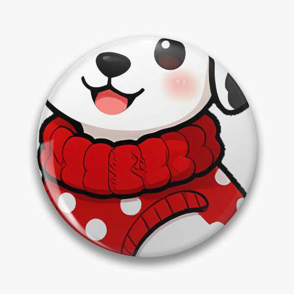 Item preview, Cute Dalmatian Puppy in Cherry Red Polka Dot Knit Sweater designed and sold by pumsquare.