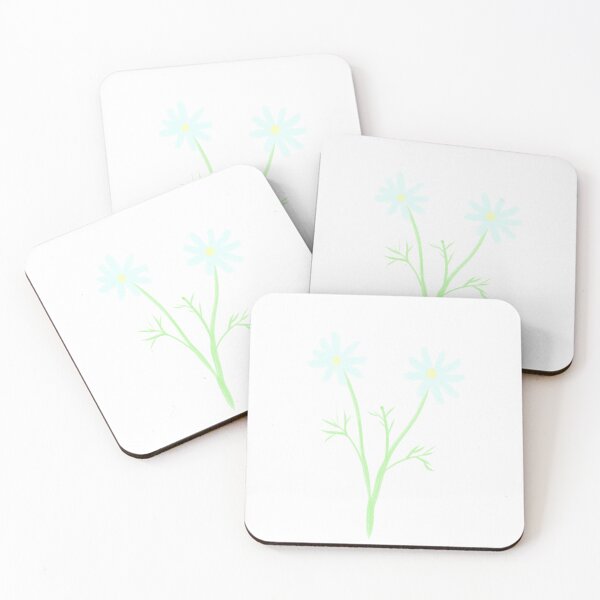 Item preview, Minimalist Soft Pastel Twin Daisy Flowers designed and sold by raun.draw.