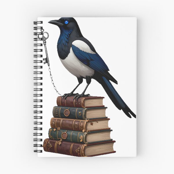 Item preview, Gothic Magpie Silver Key Book Stack designed and sold by IllumeInk.
