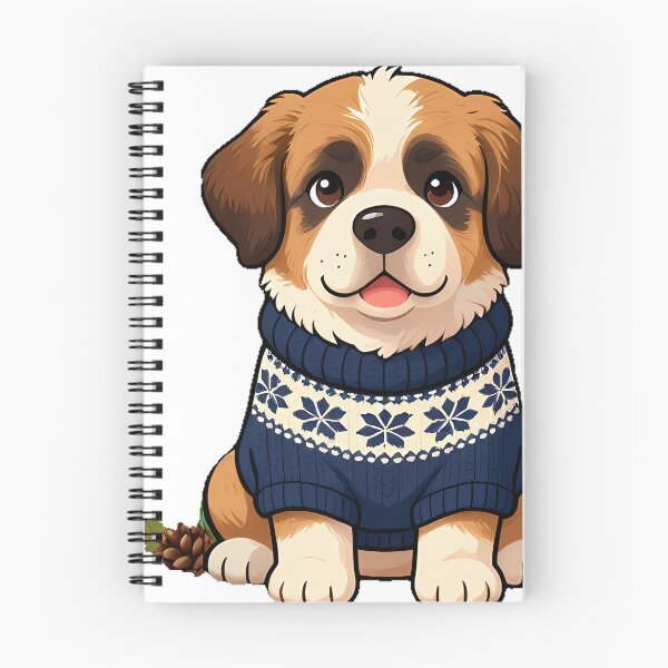 Item preview, Cute Saint Bernard Puppy in Alpine Navy Nordic Sweater designed and sold by pumsquare.