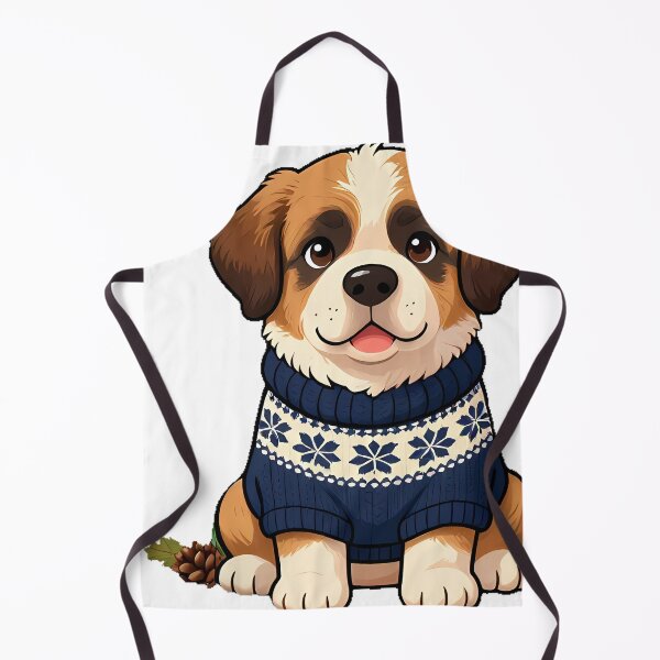 Item preview, Cute Saint Bernard Puppy in Alpine Navy Nordic Sweater designed and sold by pumsquare.