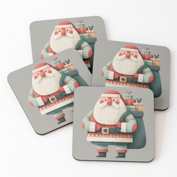 Item preview, Cute Retro Santa Claus with Holiday Gifts designed and sold by colorful-white.