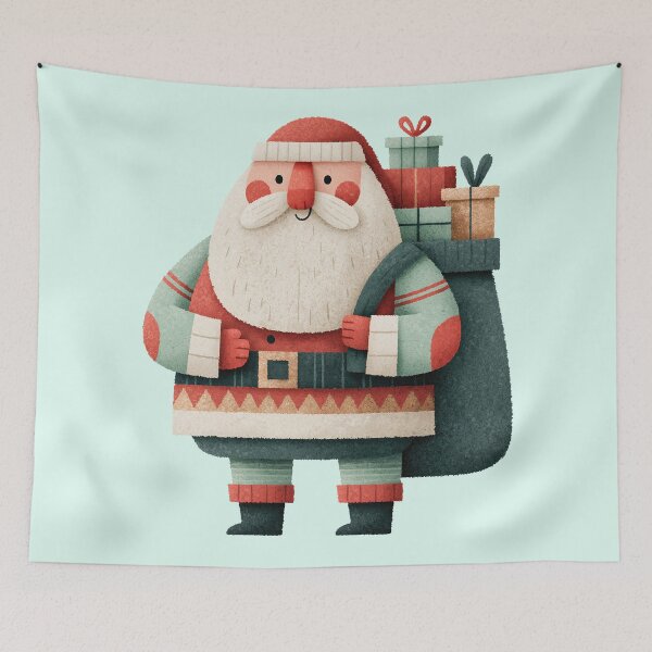 Item preview, Cute Retro Santa Claus with Holiday Gifts designed and sold by colorful-white.