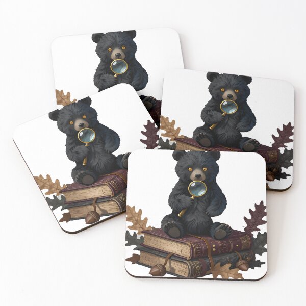 Item preview, Gothic Black Bear Cub Bestiary Stack designed and sold by IllumeInk.