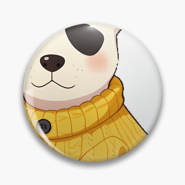 Item preview, Cute Bull Terrier Puppy in Sunny Yellow Cable Knit Sweater designed and sold by pumsquare.