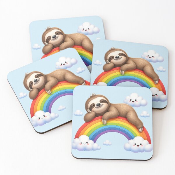 Item preview, Cute Sloth on Rainbow designed and sold by naragon4289.