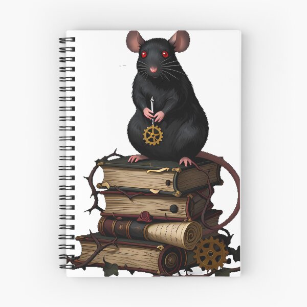 Item preview, Gothic Black Rat Scholar Manuscript Stack designed and sold by IllumeInk.