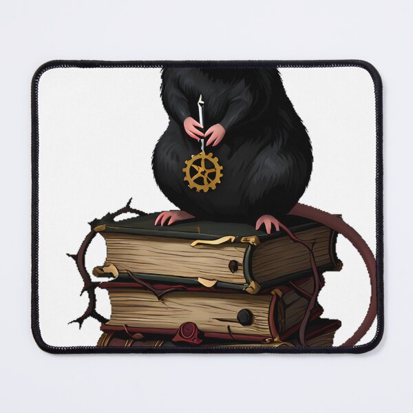 Item preview, Gothic Black Rat Scholar Manuscript Stack designed and sold by IllumeInk.