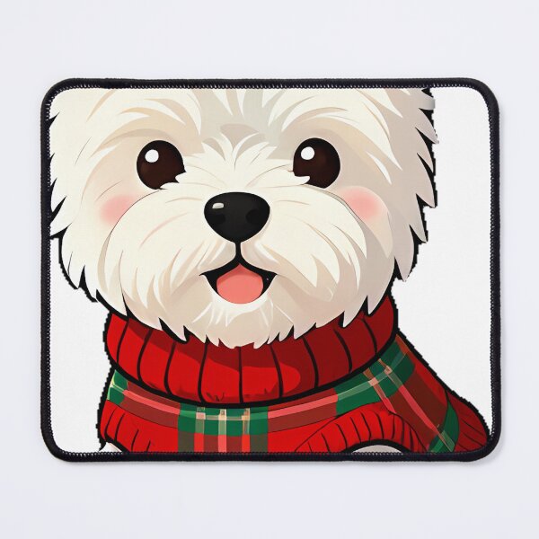 Item preview, Cute Westie Puppy in Scottish Tartan Red Knit Sweater designed and sold by pumsquare.