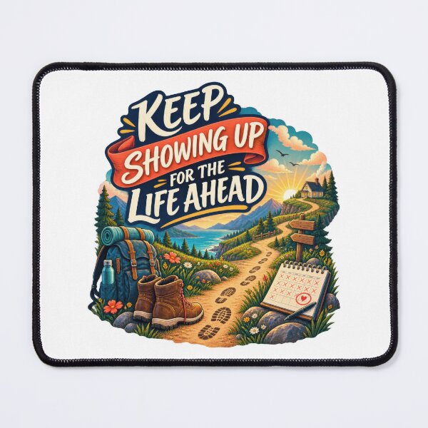 Item preview, Keep Showing Up for the Life Ahead designed and sold by Mosslume Studio.