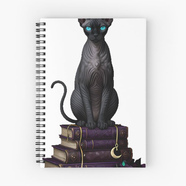 Item preview, Gothic Sphinx Cat Occult Book Stack designed and sold by IllumeInk.