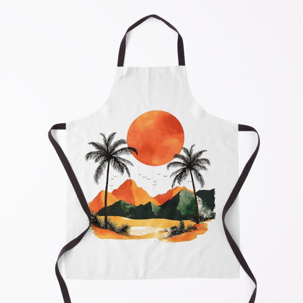 Item preview, Boho Tropical Mountains And Palm Trees At Sunrise designed and sold by DEC02.