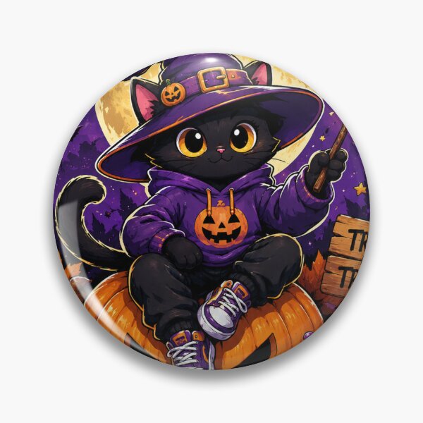 Item preview, Cute Black Cat Witch Halloween Graphic | Magical Spooky Cat designed and sold by banglalook.