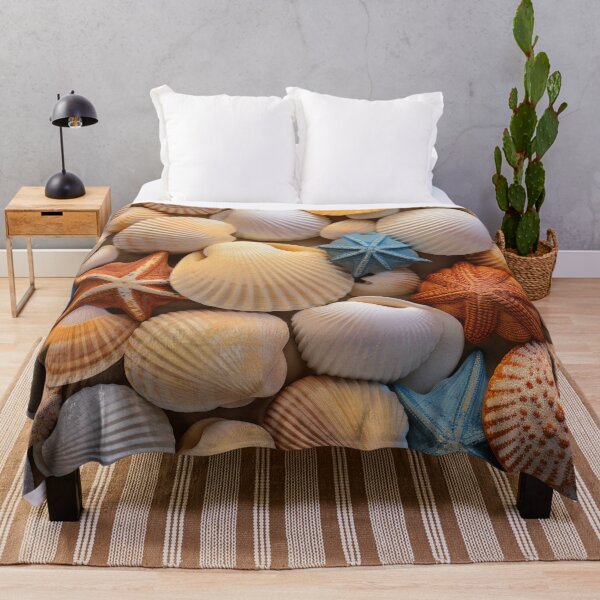 Item preview, Colorful Contemporary Starfish Seashells Fantasy Digital Art designed and sold by DEC02.