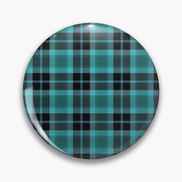 Item preview, Cyber Y2K Cyan Teal and Black Plaid Pattern | Cool Alt Grunge Tartan Aesthetic designed and sold by BrontesWhimsyStore.