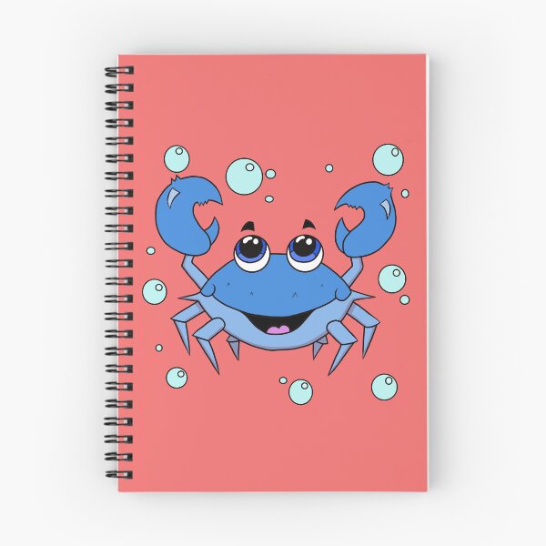 Item preview, Cute Kawaii Blue Crab with Big Eyes - Happy Ocean Cozy Critter Cartoon designed and sold by CozyCritters8.