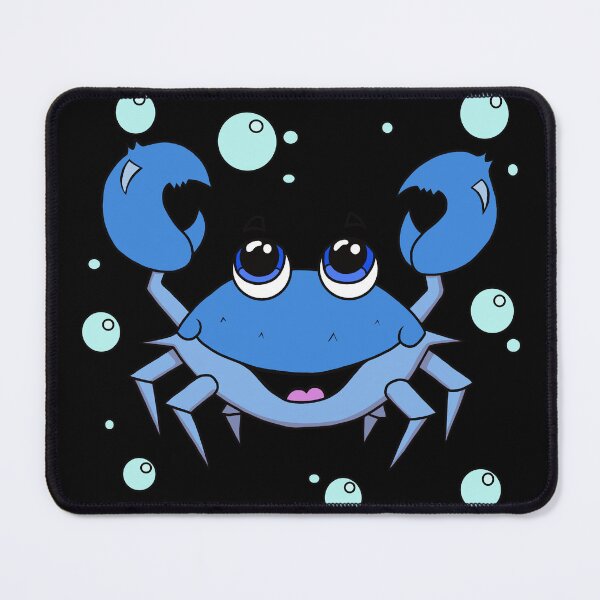 Item preview, Cute Kawaii Blue Crab with Big Eyes - Happy Ocean Cozy Critter Cartoon designed and sold by CozyCritters8.