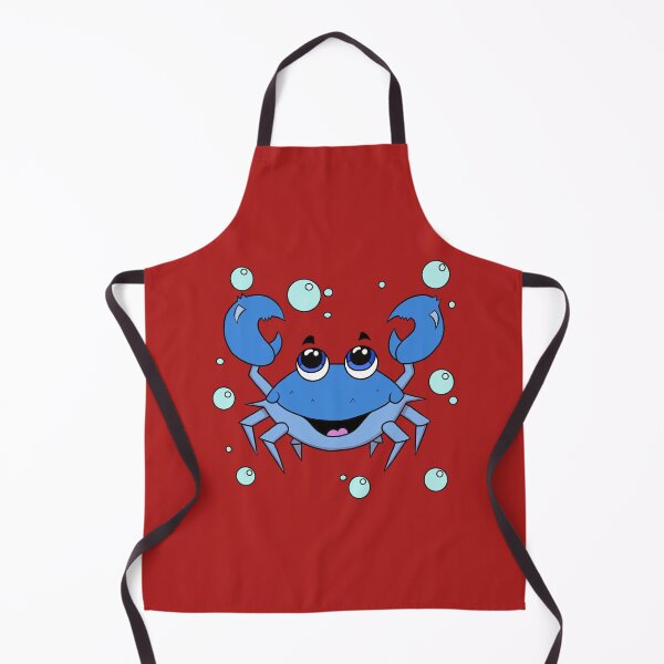 Item preview, Cute Kawaii Blue Crab with Big Eyes - Happy Ocean Cozy Critter Cartoon designed and sold by CozyCritters8.