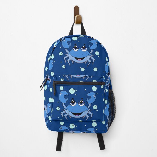 Item preview, Cute Kawaii Blue Crab with Big Eyes - Happy Ocean Cozy Critter Cartoon designed and sold by CozyCritters8.
