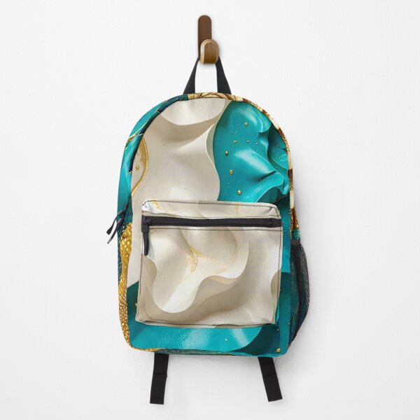 Item preview, Ocean Turquoise and Alabaster Ribbon Vortex designed and sold by Vicky Brago-Mitchell®.