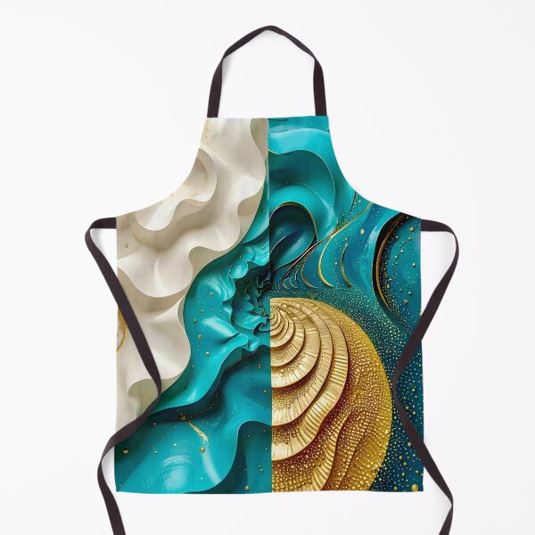 Item preview, Ocean Turquoise and Alabaster Ribbon Vortex designed and sold by Vicky Brago-Mitchell®.