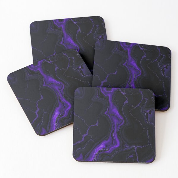 Item preview, Dark Purple Black Fluid Marble designed and sold by IntelliMindDesigns.