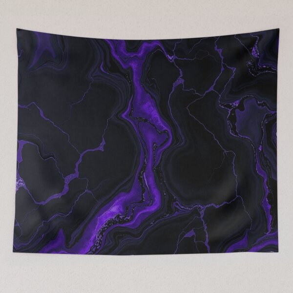Item preview, Dark Purple Black Fluid Marble designed and sold by IntelliMindDesigns.