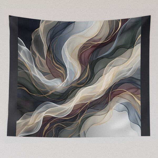 Item preview, Luxury Dark Fluid Abstract Art designed and sold by hutofdesigns.