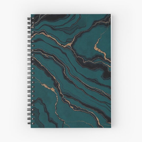 Item preview, Dark Teal Gold Vein Marble designed and sold by IntelliMindDesigns.