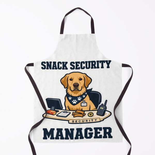 Item preview, Snack Security Manager – Funny Golden Retriever designed and sold by ClaussShop.