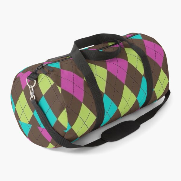 Item preview, Y2K Preppy Argyle Pattern | Colorful Pink, Teal, Lime & Brown Argyle Aesthetic designed and sold by BrontesWhimsyStore.