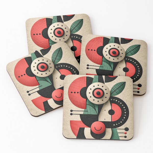 Item preview, Retro Geometric Botanical Abstract Illustration designed and sold by colorful-white.