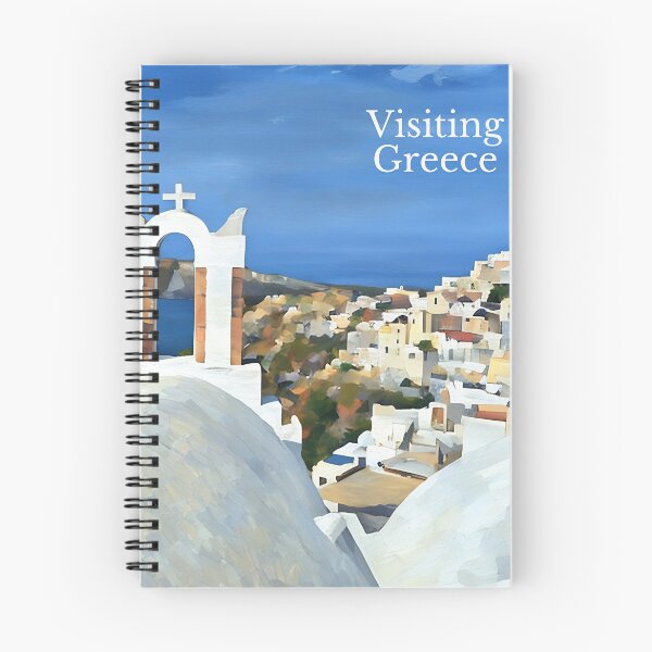 Item preview, Visiting Greece designed and sold by EllaLee- Beautiful Notebook Journals to hold your memories.